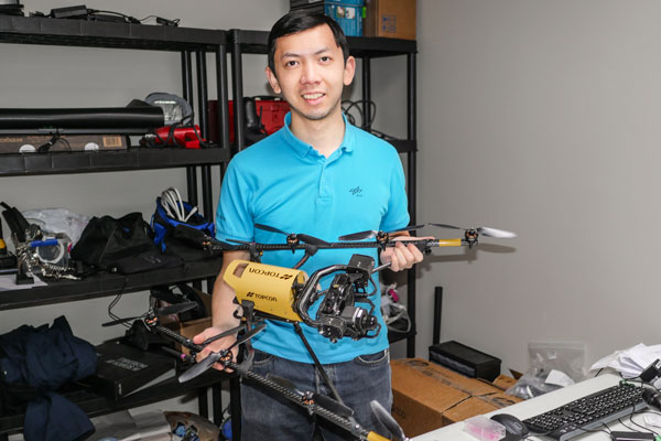 Jeremey Wang is developing new drone technologies.
