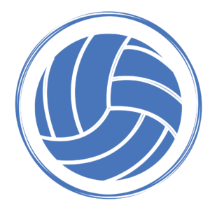 graphic of a blue volleyball