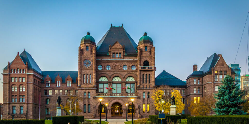 Legislative Assembly of Ontario situated in Queens Park - Toront